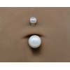 Piercing nombril or blanc 18 carats et perle de culture