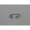 Bague diamant 0,045 carat et or blanc 18 carats et pierre fine