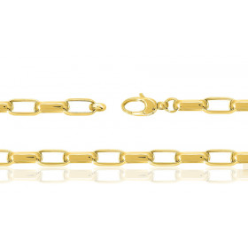 Bracelet or jaune 18 carats "forçat plat"