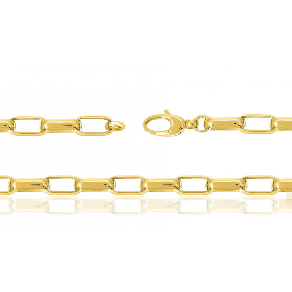 Bracelet or jaune 18 carats "forçat plat"