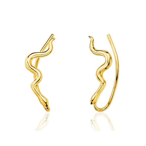 Boucles d'oreilles or 18 carats grimpantes "serpent"