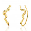 Boucles d'oreilles or 18 carats grimpantes "serpent"