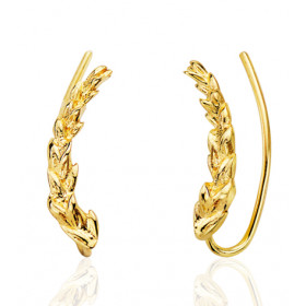 Boucles d'oreilles or 18 carats grimpantes "floral"