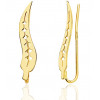 Boucles d'oreilles or 18 carats grimpantes "feuilles"