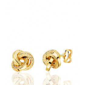 Boucles d'oreilles or 18 carats "triple créoles Grecques"