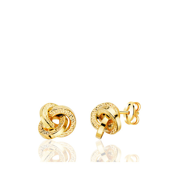 Boucles d'oreilles or 18 carats "triple créoles Grecques"