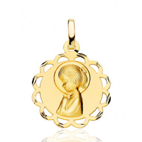 Pendentif "vierge" en or jaune 18 carats