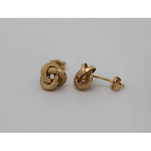 Boucles d'oreilles or 18 carats "triple créoles Grecques"