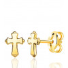 Boucles d'oreilles or 18 carats "croix"