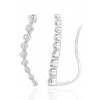 Boucles d'oreilles grimpantes diamant 0,20 carat et or 18 carats