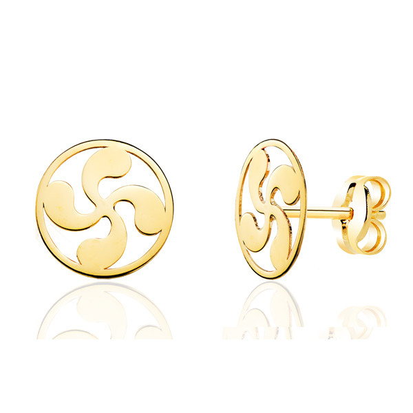 Boucles d'oreilles "croix basque " or 18 carats