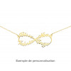 Collier en or jaune 18 carats "prénom infini" personnalisable