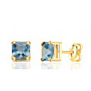 Boucles d'oreilles aigue-marine et or jaune 18 carat