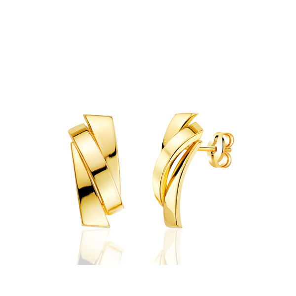 Boucles d'oreilles or jaune 18 carat