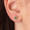 Boucles d'oreilles malachite et or 18 carats