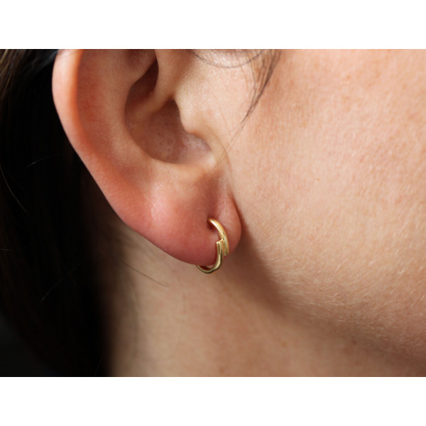 Boucles d'oreilles or jaune 18 carats