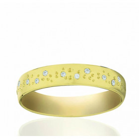 Alliance or 18 carats et diamant 0,12 carat