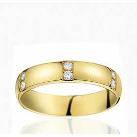 Alliance or 18 carats et diamants 0,30 carat