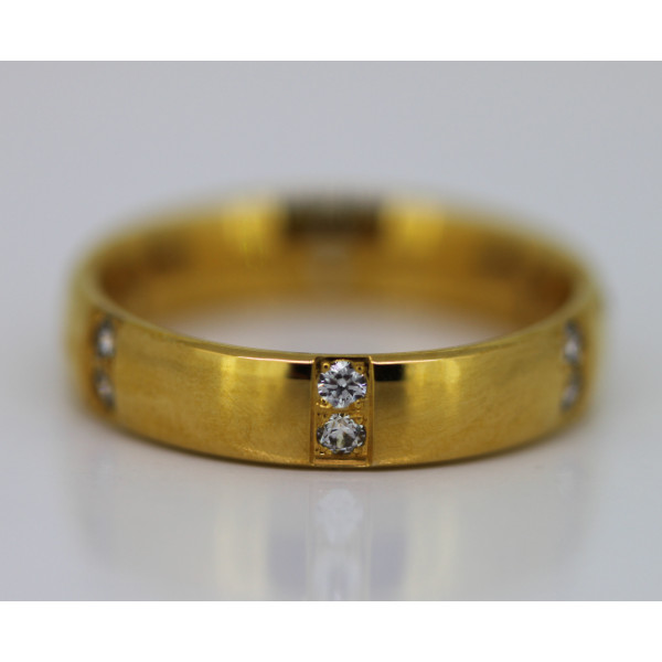 Alliance or 18 carats et diamants 0,30 carat