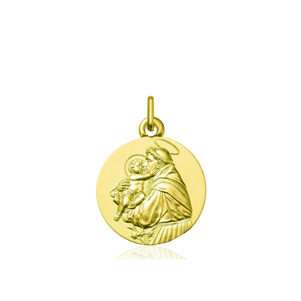 Médaille "Saint-Antoine" or jaune 9 ou 18 carats