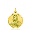Médaille "sacré cœur de Jésus" or jaune 9 ou 18 carats