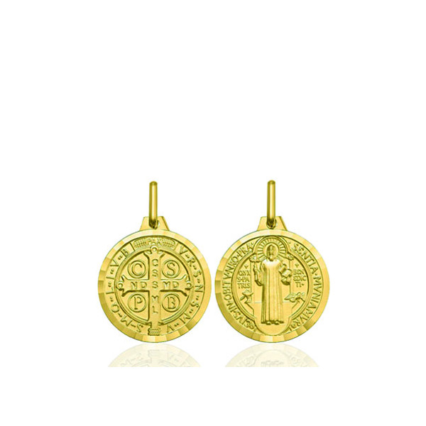 Médaille "Saint-Benoit" or jaune 9 ou 18 carats