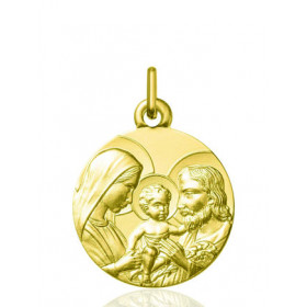 Médaille "Sainte famille" or jaune 9 ou 18 carats