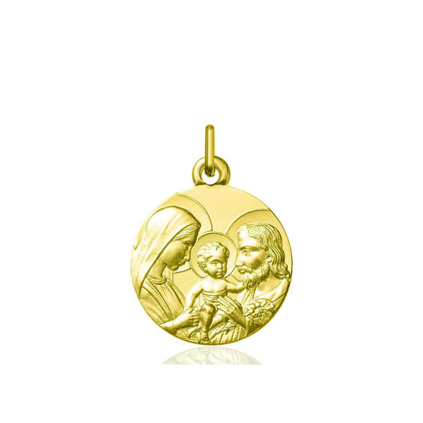 Médaille "Sainte famille" or jaune 9 ou 18 carats