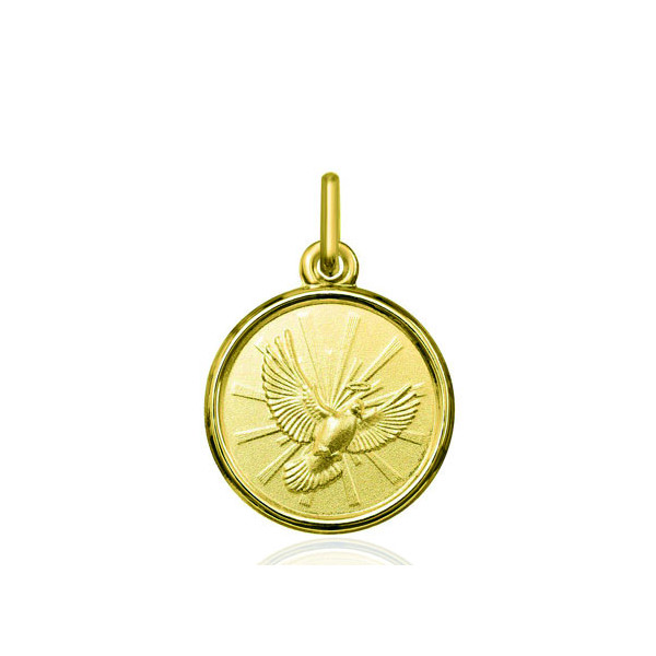 Médaille "Colombe" or jaune 9 ou 18 carats