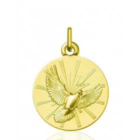 Médaille "Colombe" or jaune 9 ou 18 carats