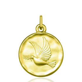Médaille "Colombe" or jaune 18 carats