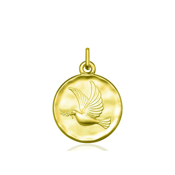 Médaille "Colombe" or jaune 18 carats