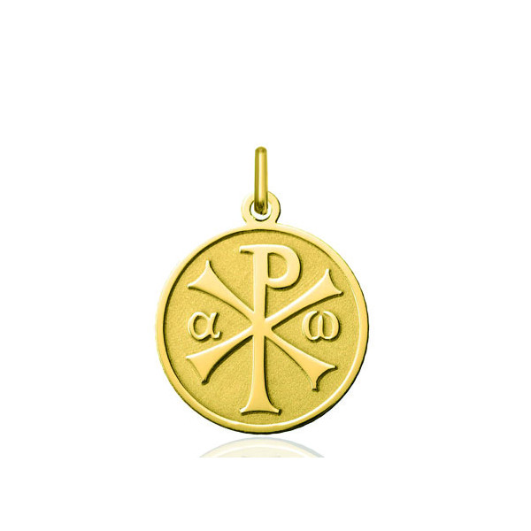 Médaille "Chrisme" or jaune 18 carats
