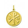 Médaille "Chrisme" or jaune 18 carats