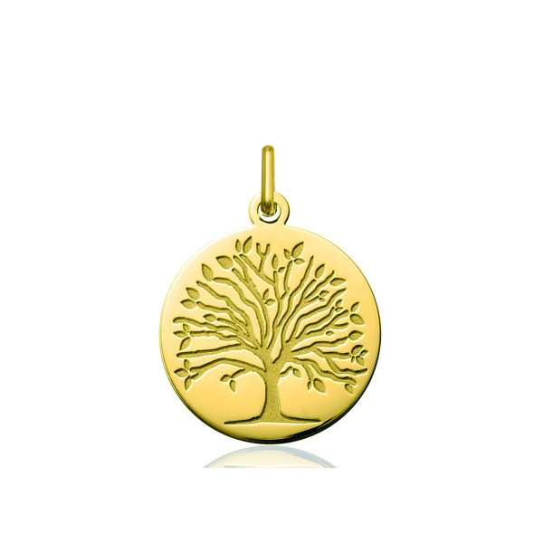 Médaille "arbre de vie" or jaune 9 ou 18 carats