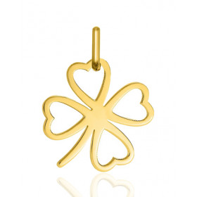 Pendentif "trèfle" or jaune 18 carats