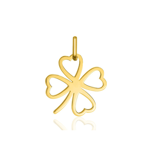 Pendentif "trèfle" or jaune 18 carats