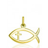 Pendentif "symbole Chrétien poisson" or jaune 18 carats
