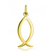 Pendentif "symbole Chrétien poisson" or jaune 18 carats