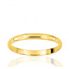 Alliance or jaune 9 ou 18 carats demi-jonc 2 mm