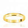 Alliance or jaune 9 ou 18 carats demi-jonc