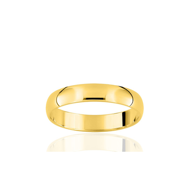 Alliance or 9 ou 18 carats demi-jonc