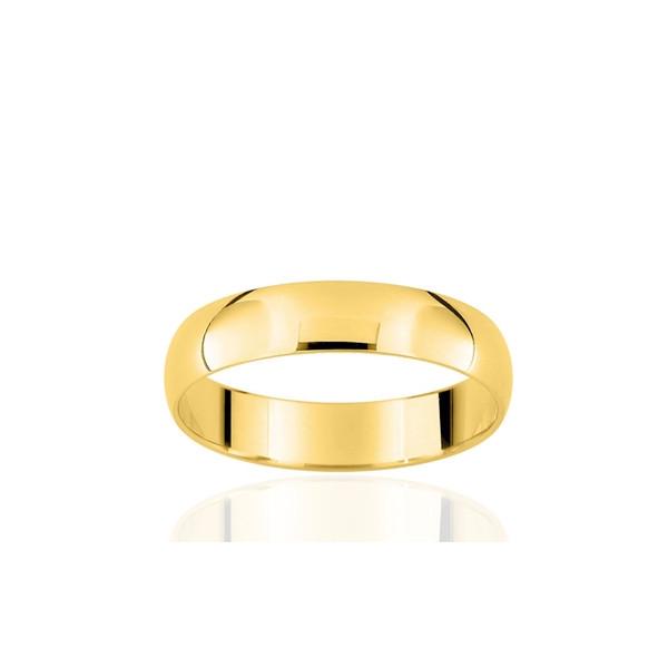 Alliance or 9 ou 18 carats demi-jonc