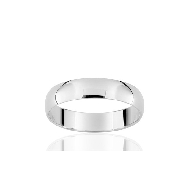 Alliance or 9 ou 18 carats demi-jonc 4 mm