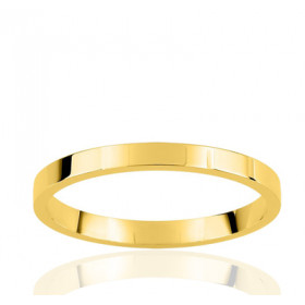 Alliance or jaune 18 carats ruban classique