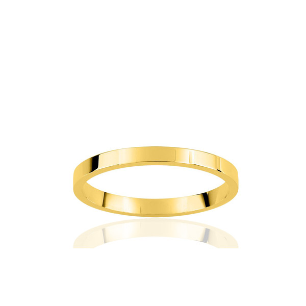 Alliance or jaune 18 carats ruban classique