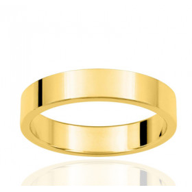 Alliance ARGYOR or jaune 18 carats ruban classique 4 mm