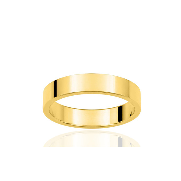 Alliance ARGYOR or jaune 18 carats ruban classique 4 mm