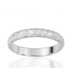 Alliance or blanc 18 carats finition brute