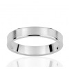 Alliance or blanc 18 carats finition brossée